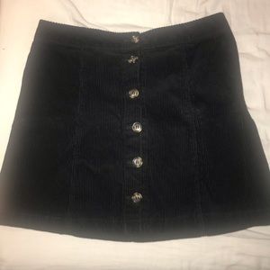 Black Corduroy Skirt